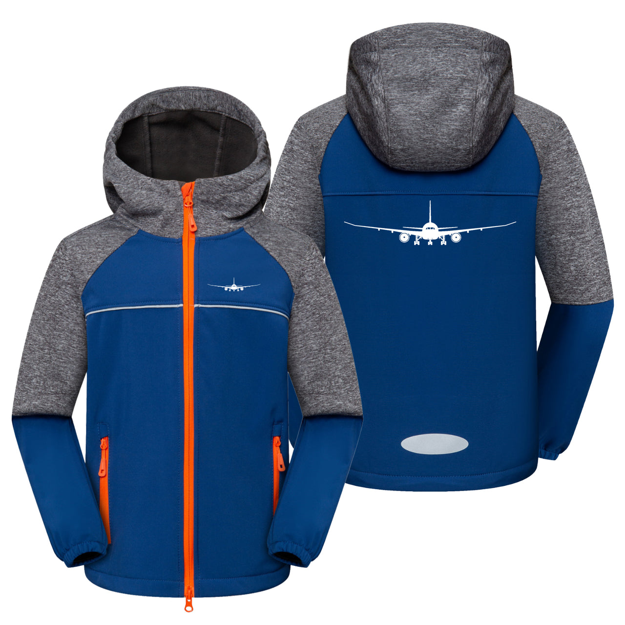 Boeing 787 Silhouette Designed Children Polar Style Jackets