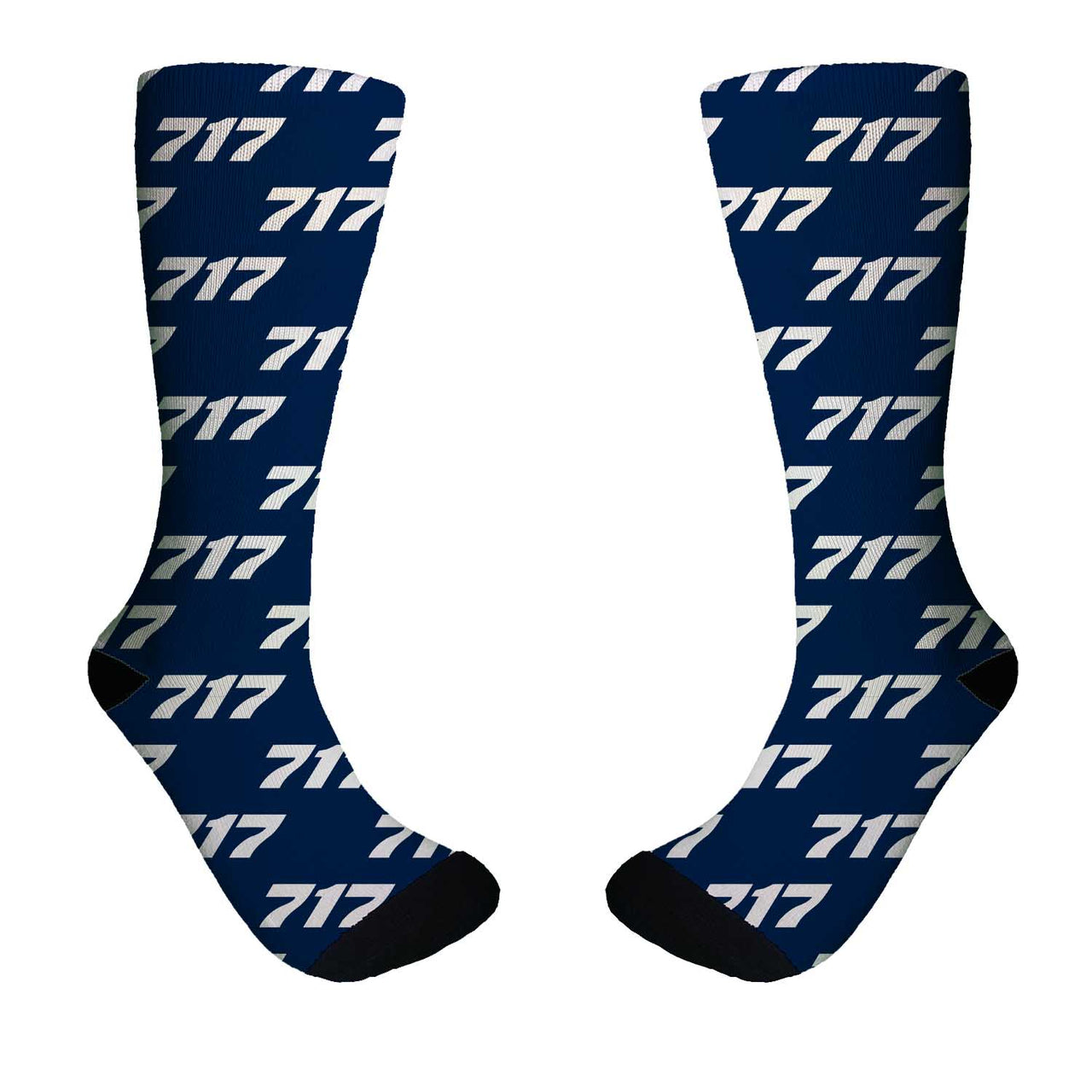 717 Flat Text Designed Socks