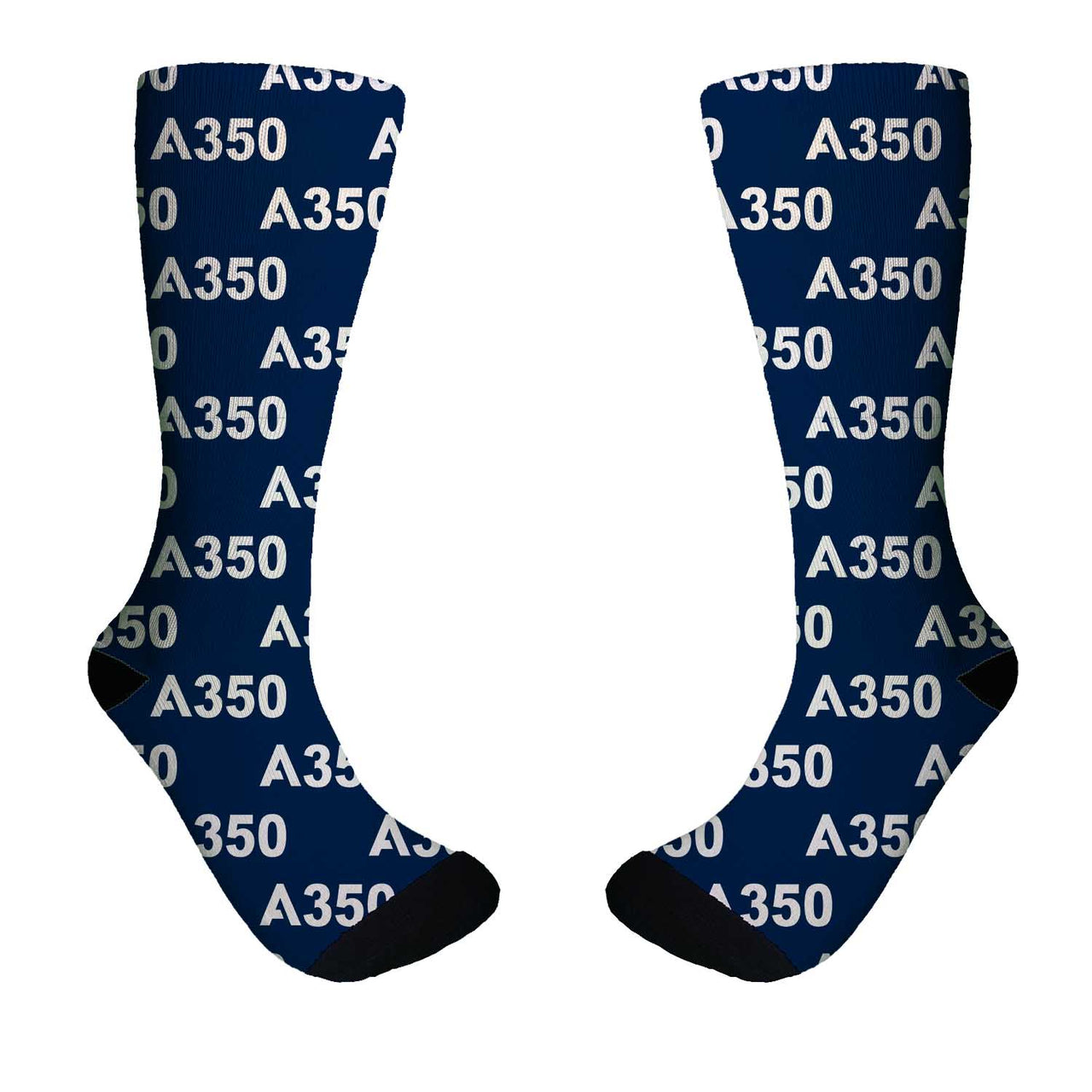 A350 Flat Text Designed Socks