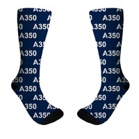 Thumbnail for A350 Flat Text Designed Socks