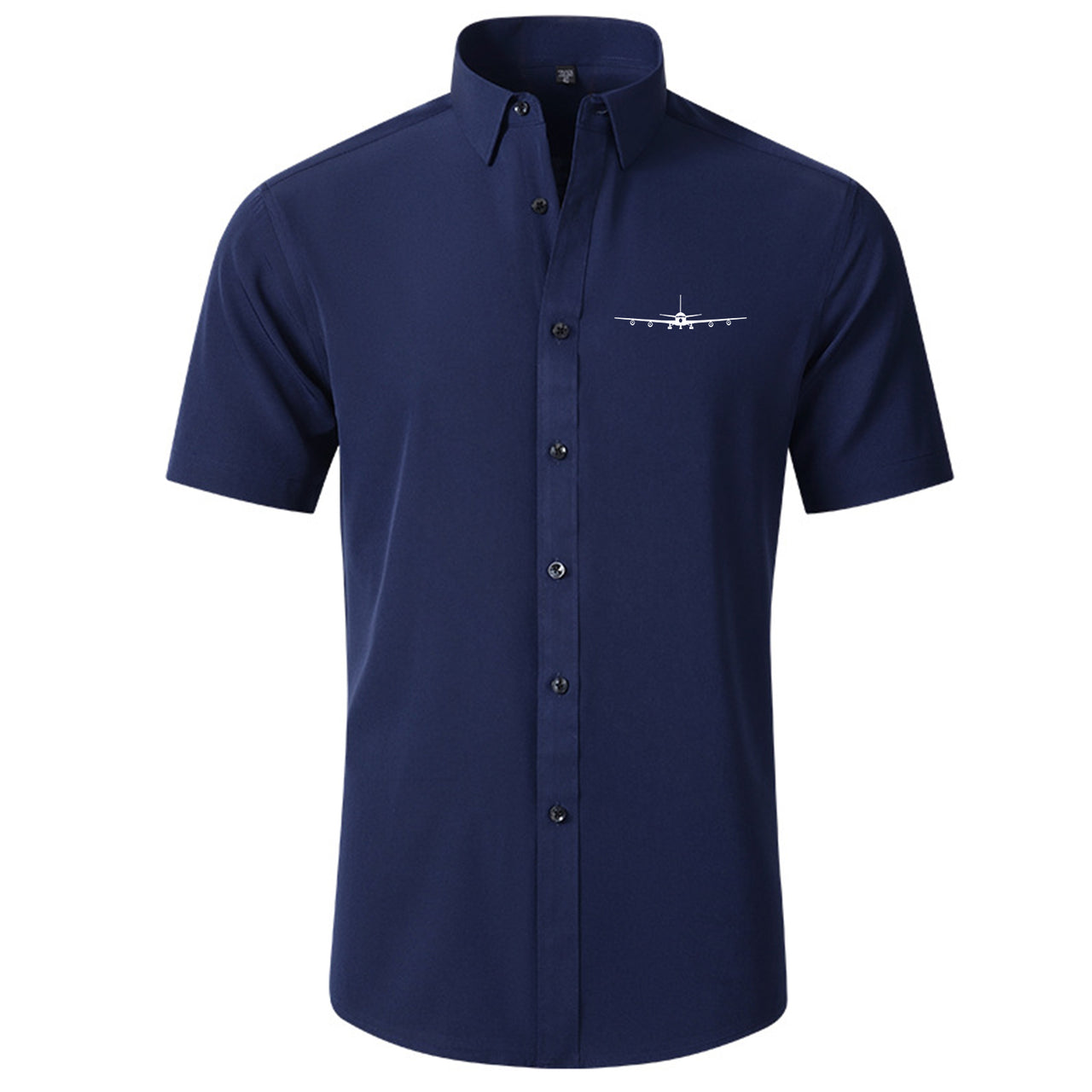 Boeing 707 Silhouette Designed Short Sleeve Shirts