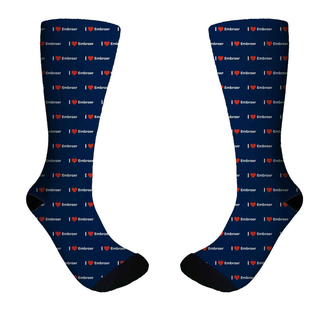 I Love Embraer Designed Socks