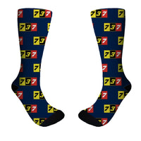 Thumbnail for Flat Colourful 737 Designed Socks