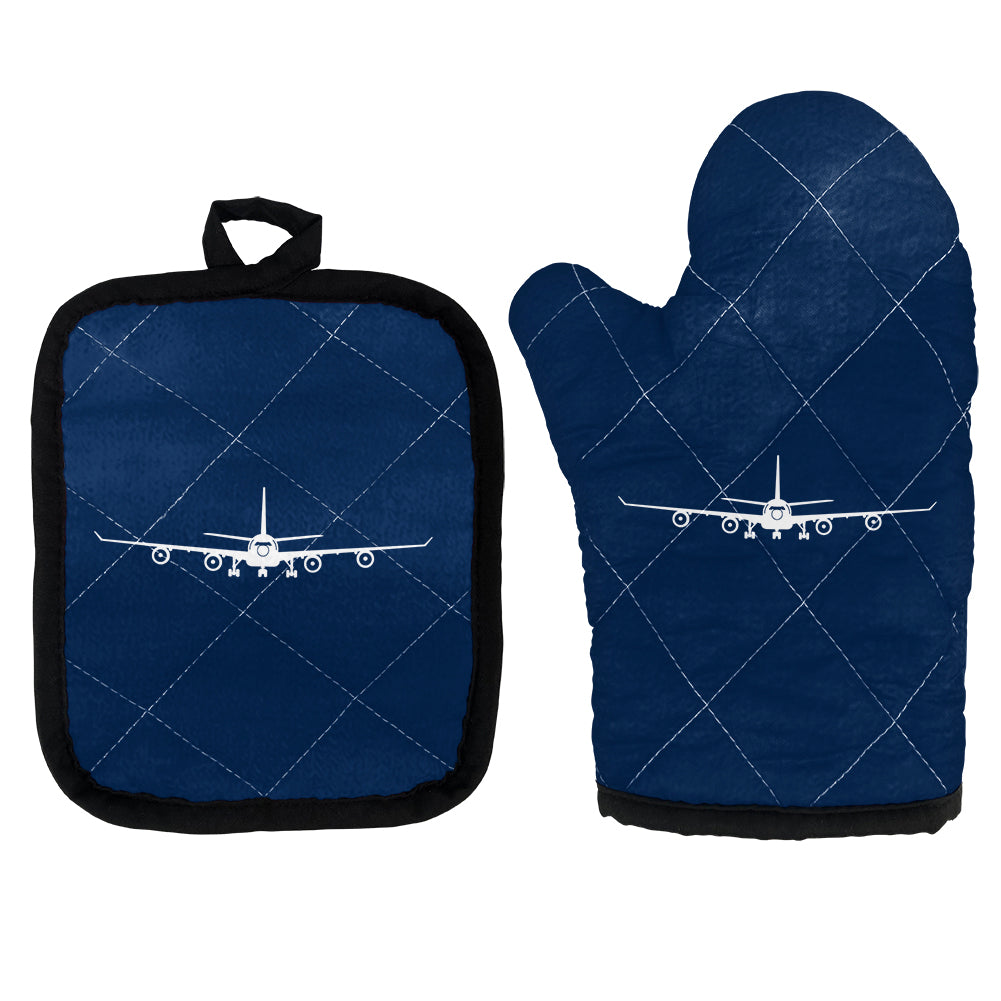 Airbus A340 Silhouette Designed Kitchen Glove & Holder