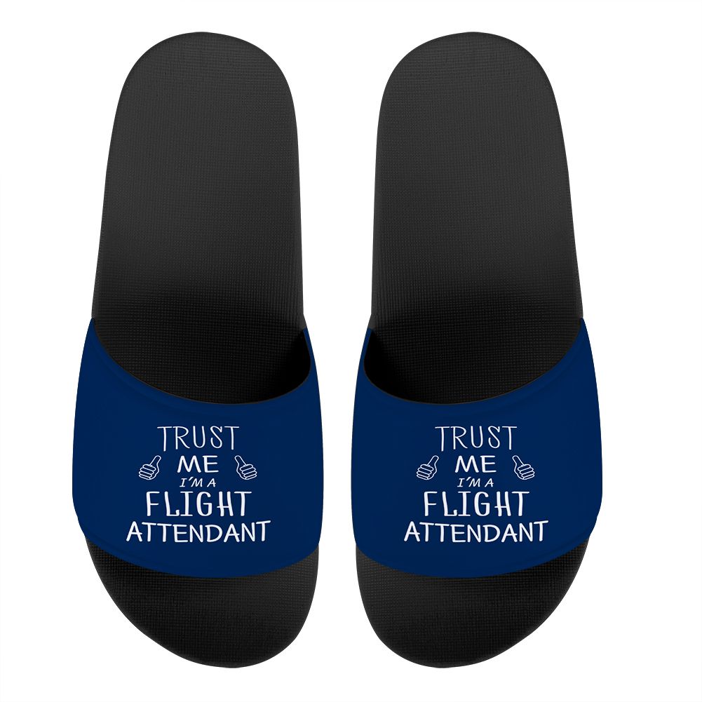 Trust Me I'm a Flight Attendant Designed Sport Slippers