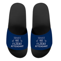 Thumbnail for Trust Me I'm a Flight Attendant Designed Sport Slippers