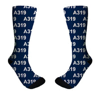 Thumbnail for A319 Flat Text Designed Socks