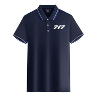 Thumbnail for 717 Flat Text Designed Stylish Polo T-Shirts