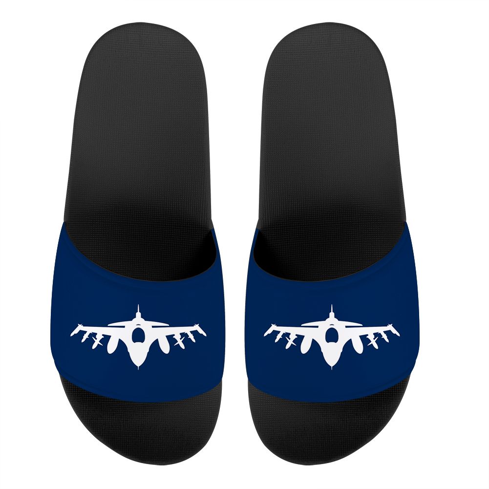 Fighting Falcon F16 Silhouette Designed Sport Slippers