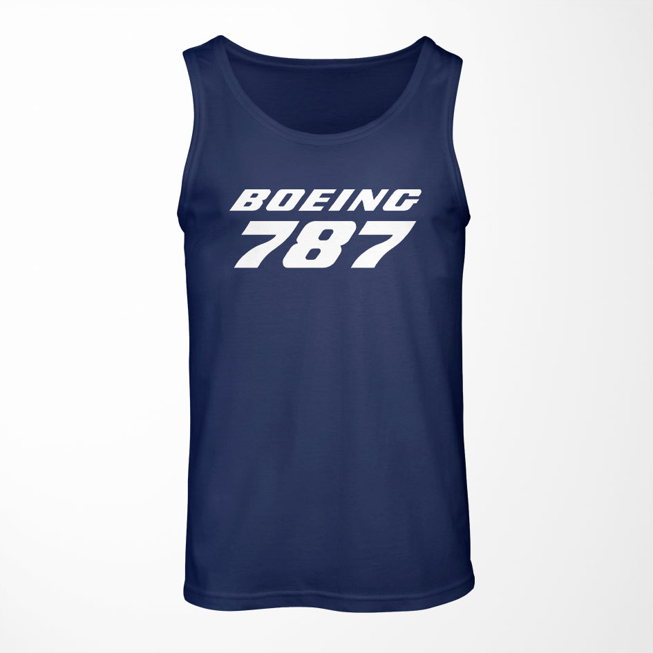 Boeing 787 & Text Designed Tank Tops