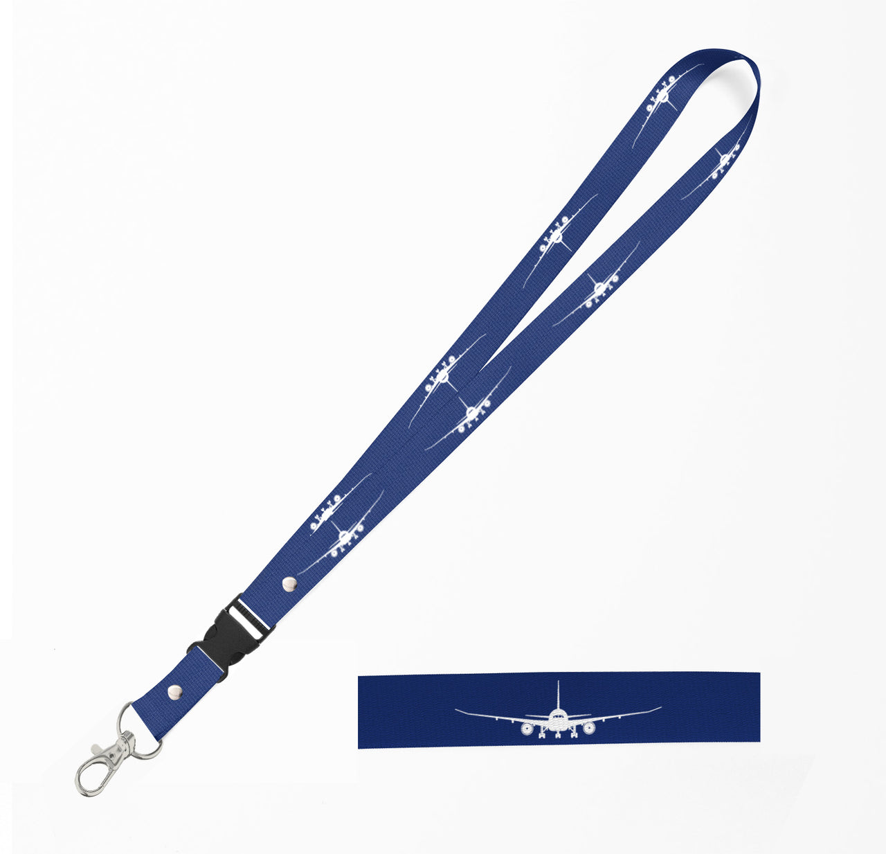 Boeing 787 Silhouette Designed Detachable Lanyard & ID Holders