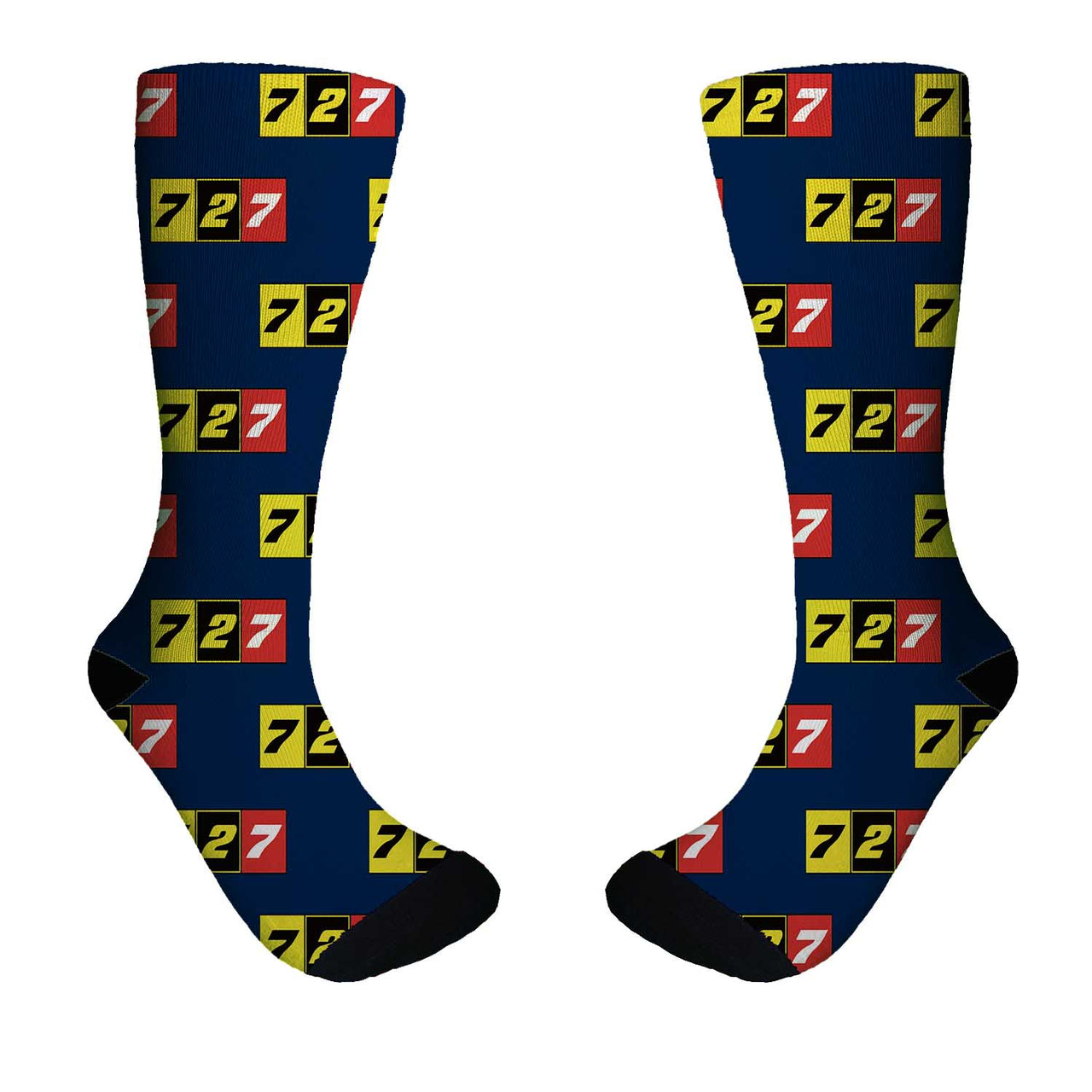 Flat Colourful 727 Designed Socks