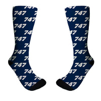 Thumbnail for 747 Flat Text Designed Socks