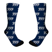 Thumbnail for Boeing 777 & Text Designed Socks