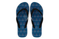 Thumbnail for Aviation Alphabet 3 Designed Slippers (Flip Flops)