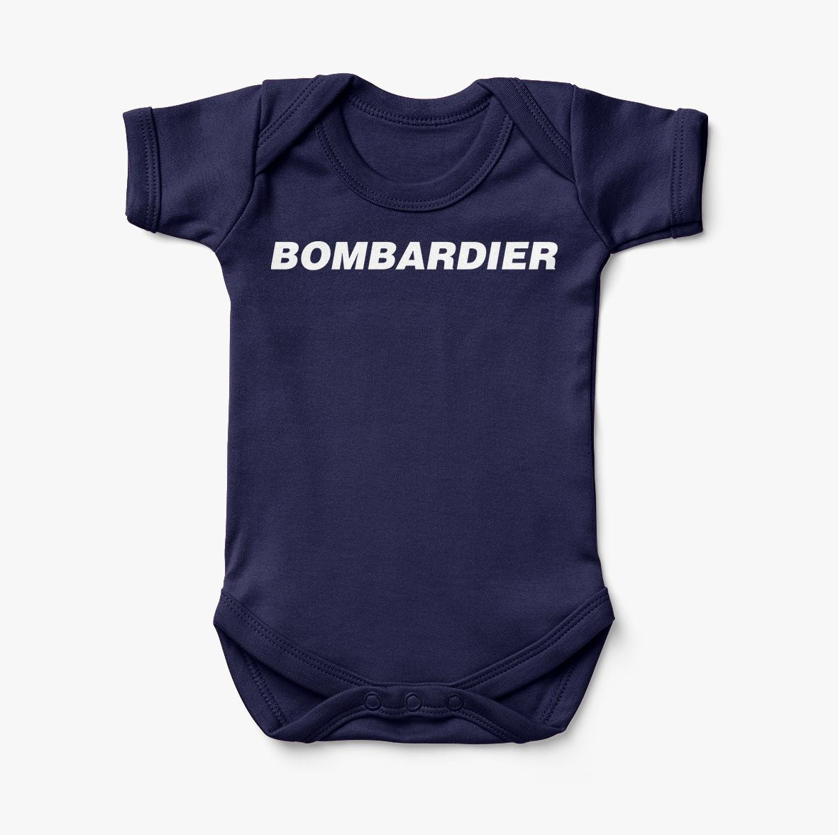 Bombardier & Text Designed Baby Bodysuits