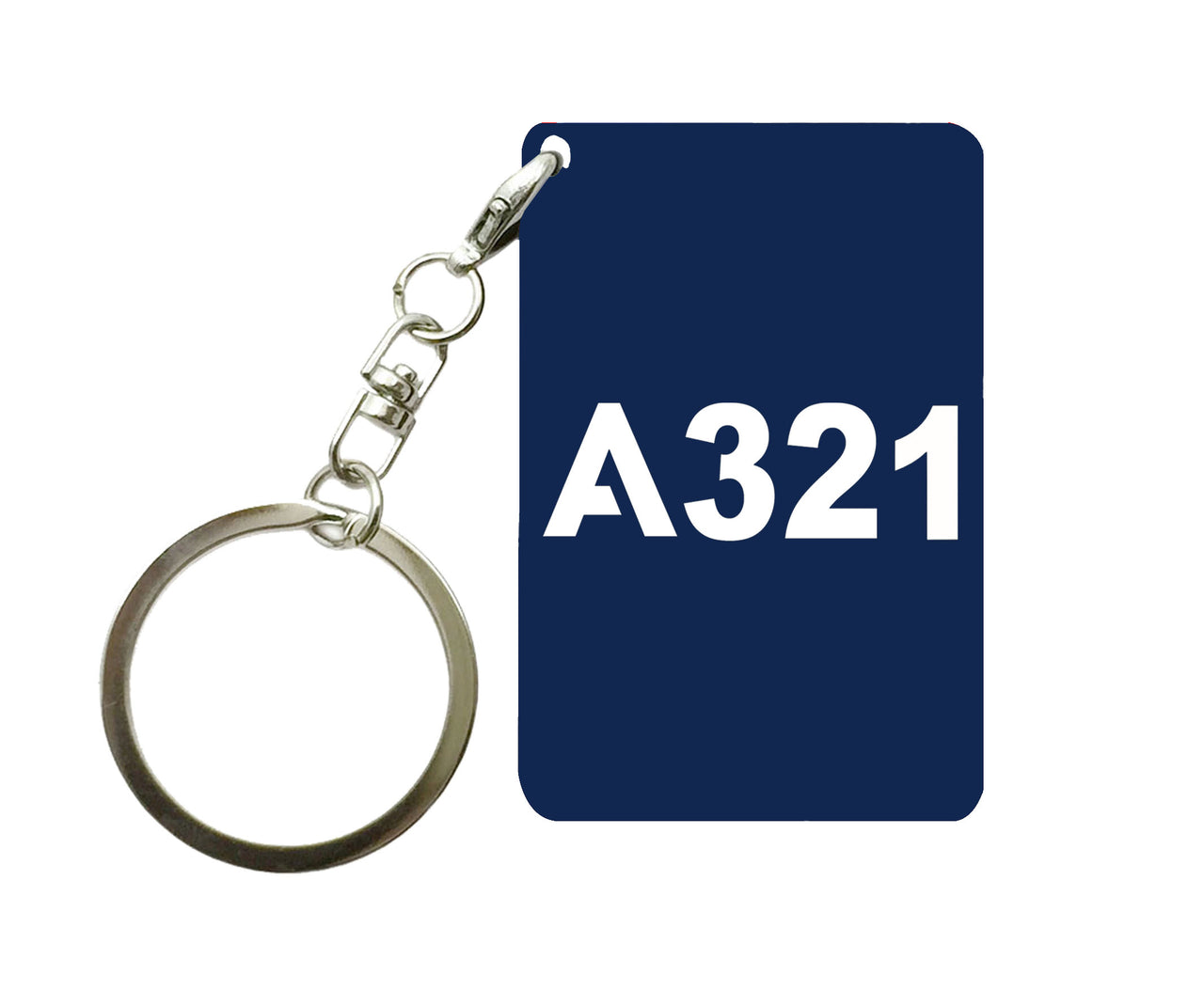 A321 Flat Text Designed Key Chains