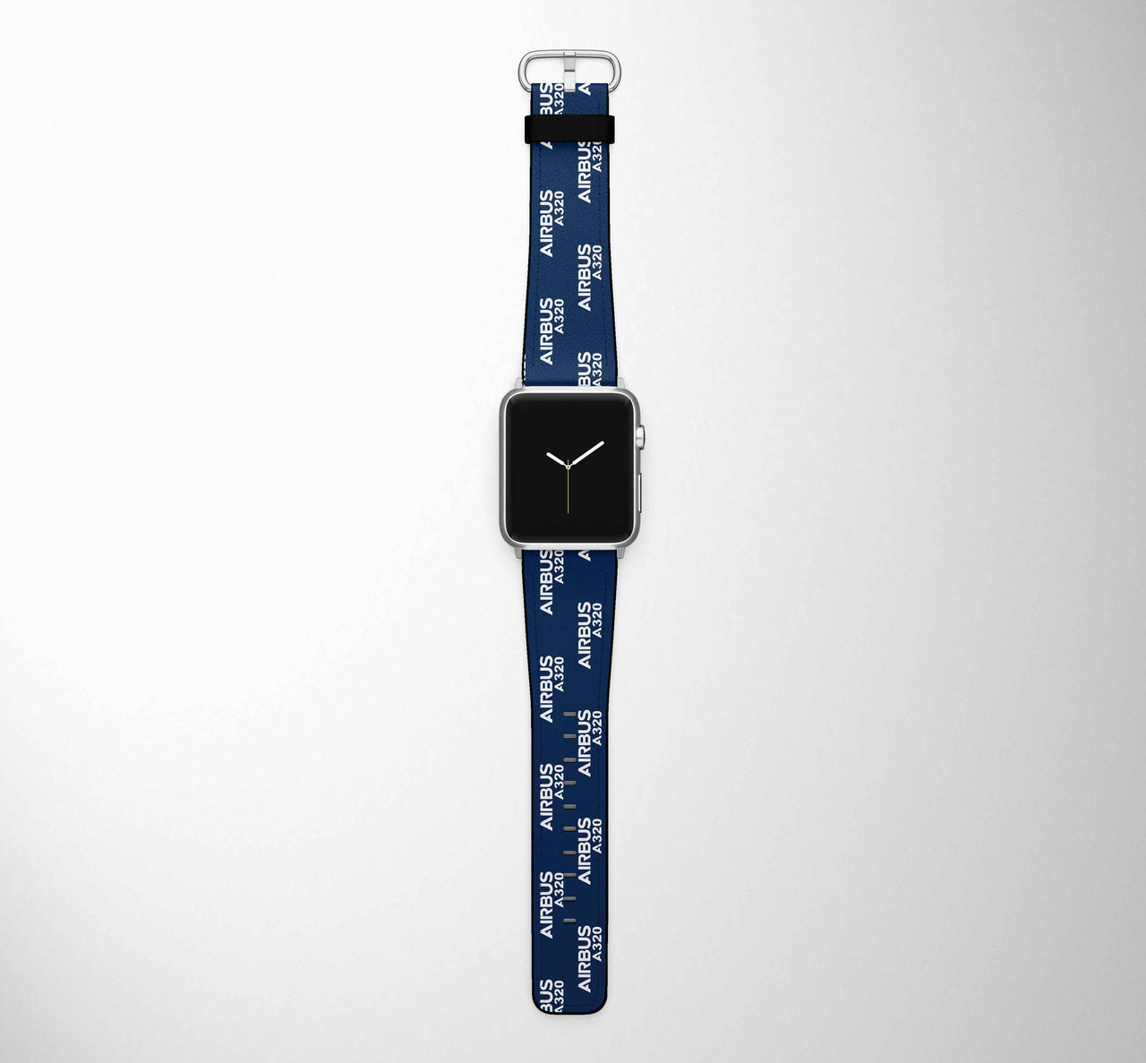 Airbus A320 & Text Designed Leather Apple Watch Straps