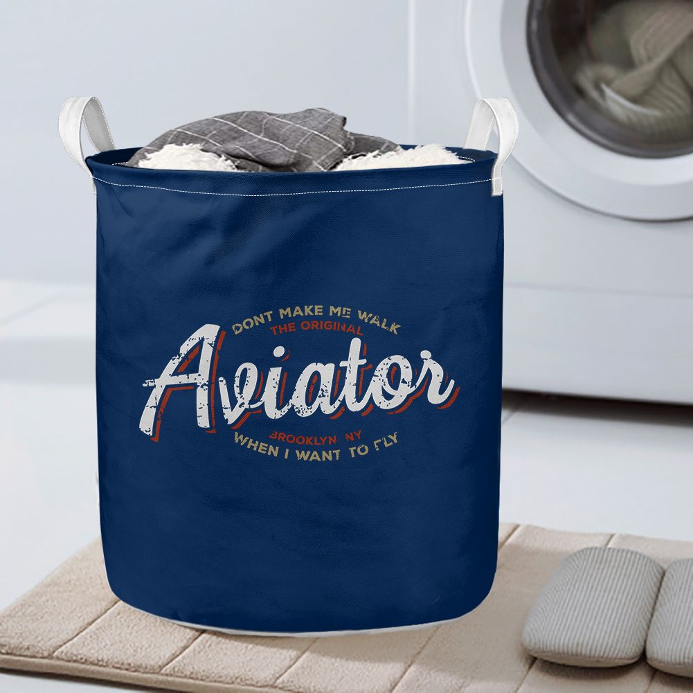 Aviator - Dont Make Me Walk Designed Laundry Baskets