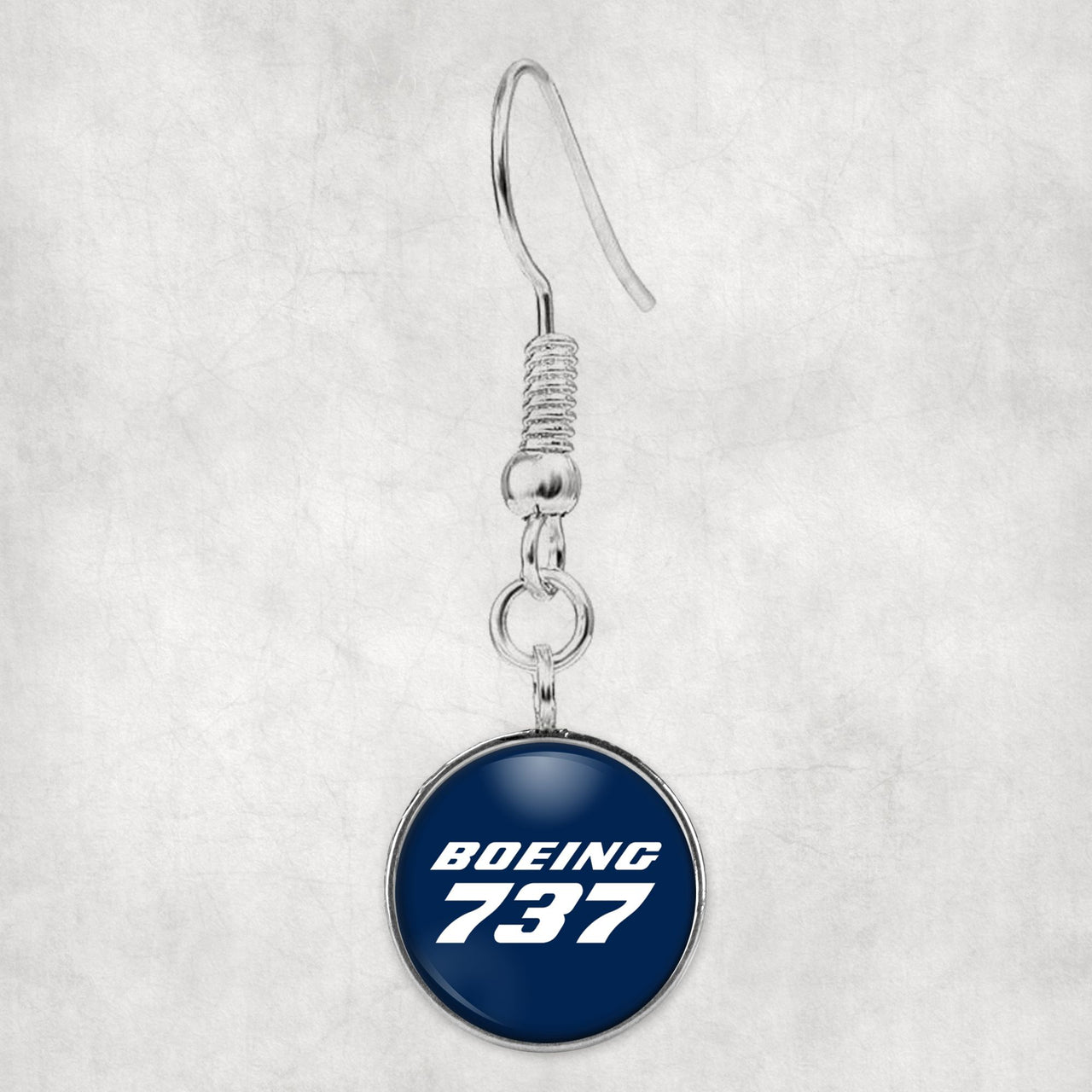 Boeing 737 & Text Designed Earrings