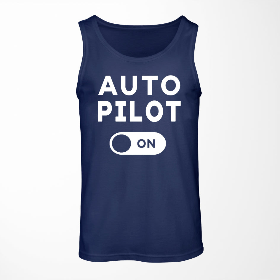 Auto Pilot ON Designed Tank Tops