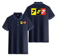 Thumbnail for Flat Colourful 727 Designed Stylish Polo T-Shirts (Double-Side)