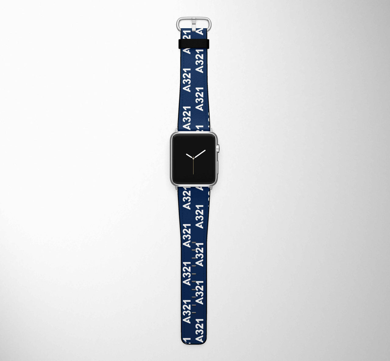 A321 Flat Text Designed Leather Apple Watch Straps