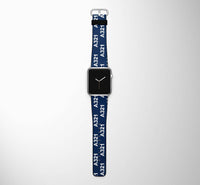 Thumbnail for A321 Flat Text Designed Leather Apple Watch Straps