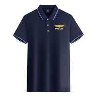 Thumbnail for Pilot & Badge Designed Stylish Polo T-Shirts