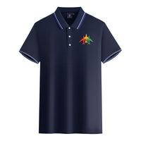 Thumbnail for Colourful 3 Airplanes Designed Stylish Polo T-Shirts