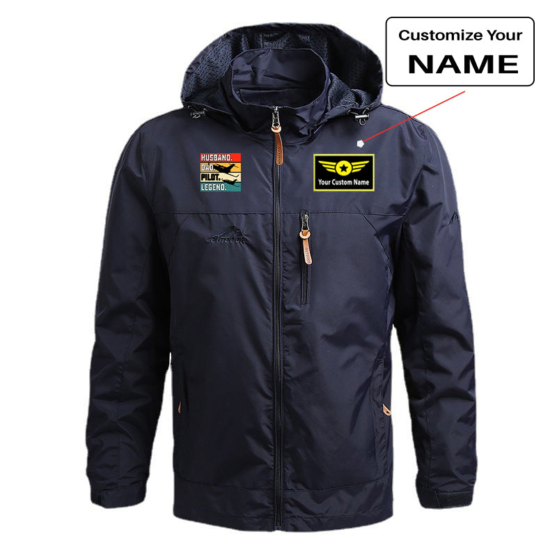 Husband & Dad & Pilot & Legend Designed Thin Stylish Jackets