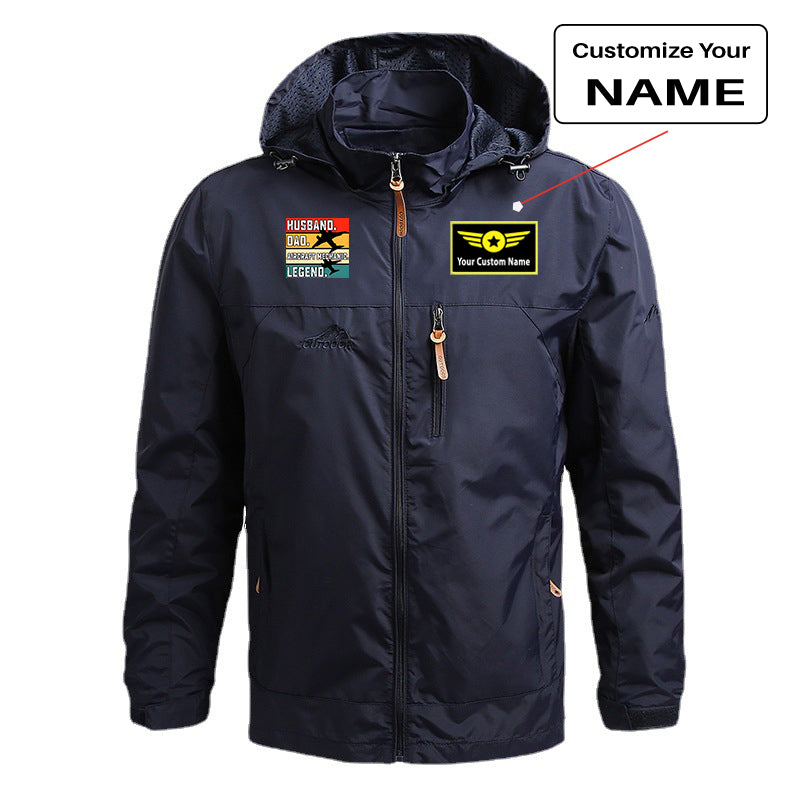 Husband & Dad & Aircraft Mechanic & Legend Designed Thin Stylish Jackets