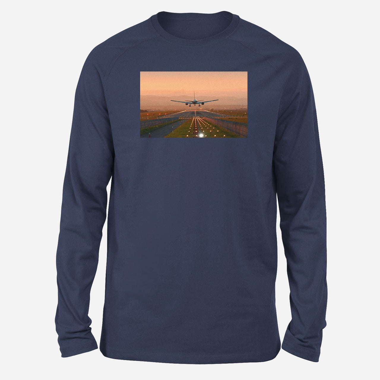 Super Cool Landing During Sunset Designed Long-Sleeve T-Shirts