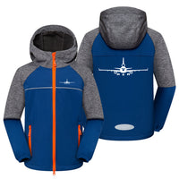 Thumbnail for McDonnell Douglas MD-11 Silhouette Plane Designed Children Polar Style Jackets