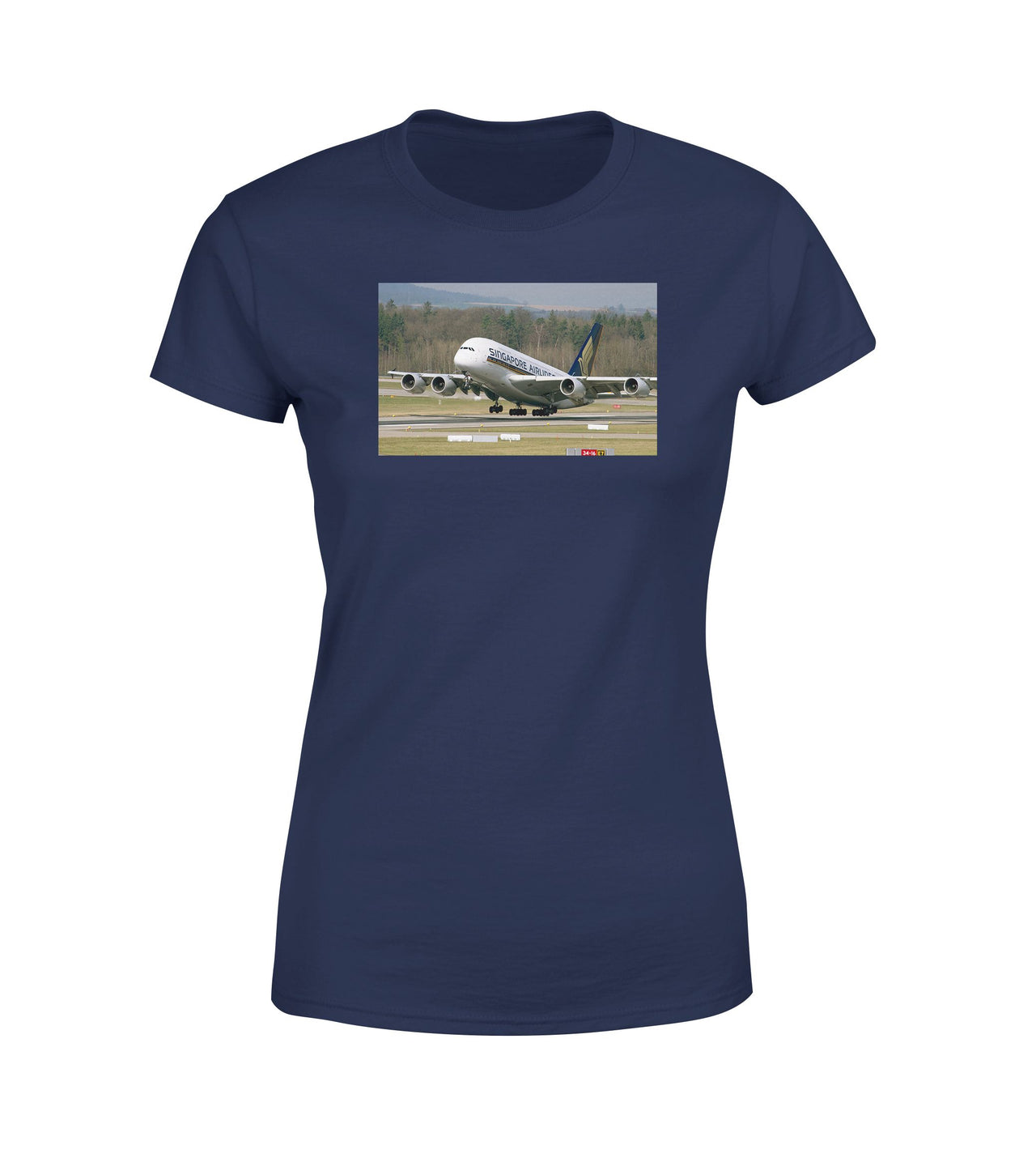 Departing Singapore Airlines A380 Designed Women T-Shirts