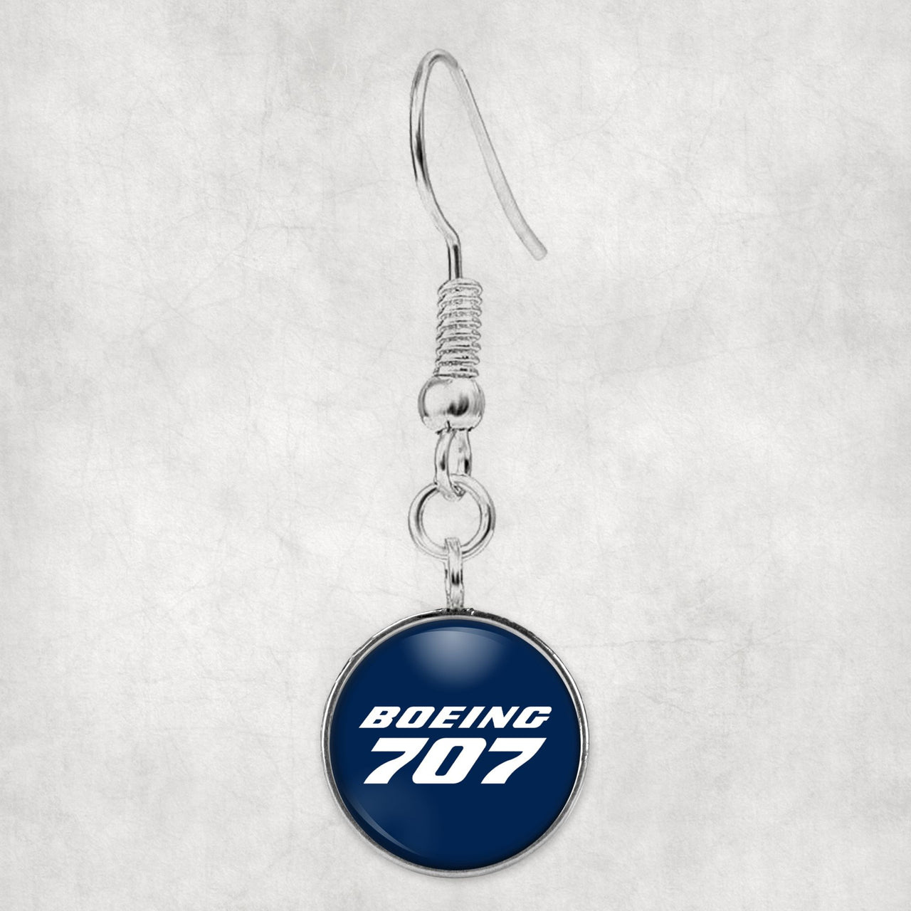 Boeing 707 & Text Designed Earrings