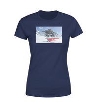 Thumbnail for Amazing Snow Airplane Designed Women T-Shirts