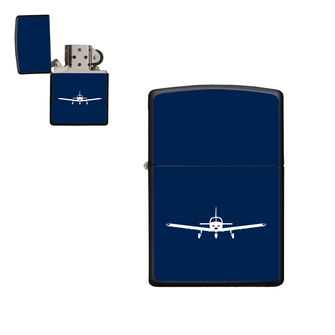 Piper PA28 Silhouette Plane Designed Metal Lighters