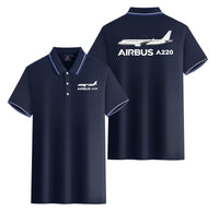 Thumbnail for The Airbus A220 Designed Stylish Polo T-Shirts (Double-Side)