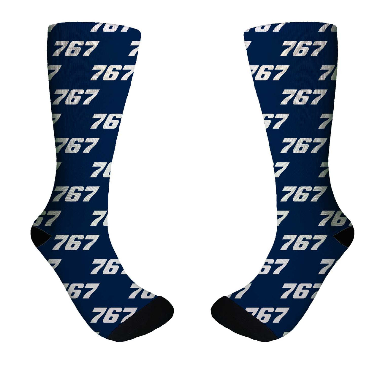 767 Flat Text Designed Socks