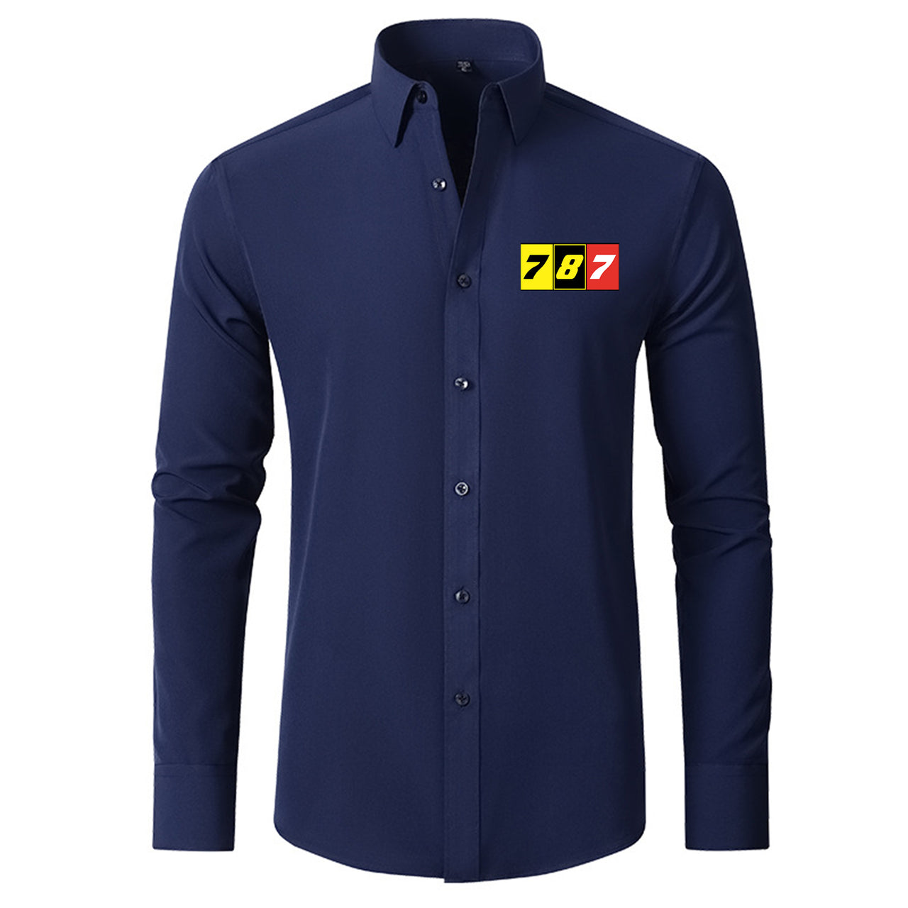 Flat Colourful 787 Designed Long Sleeve Shirts