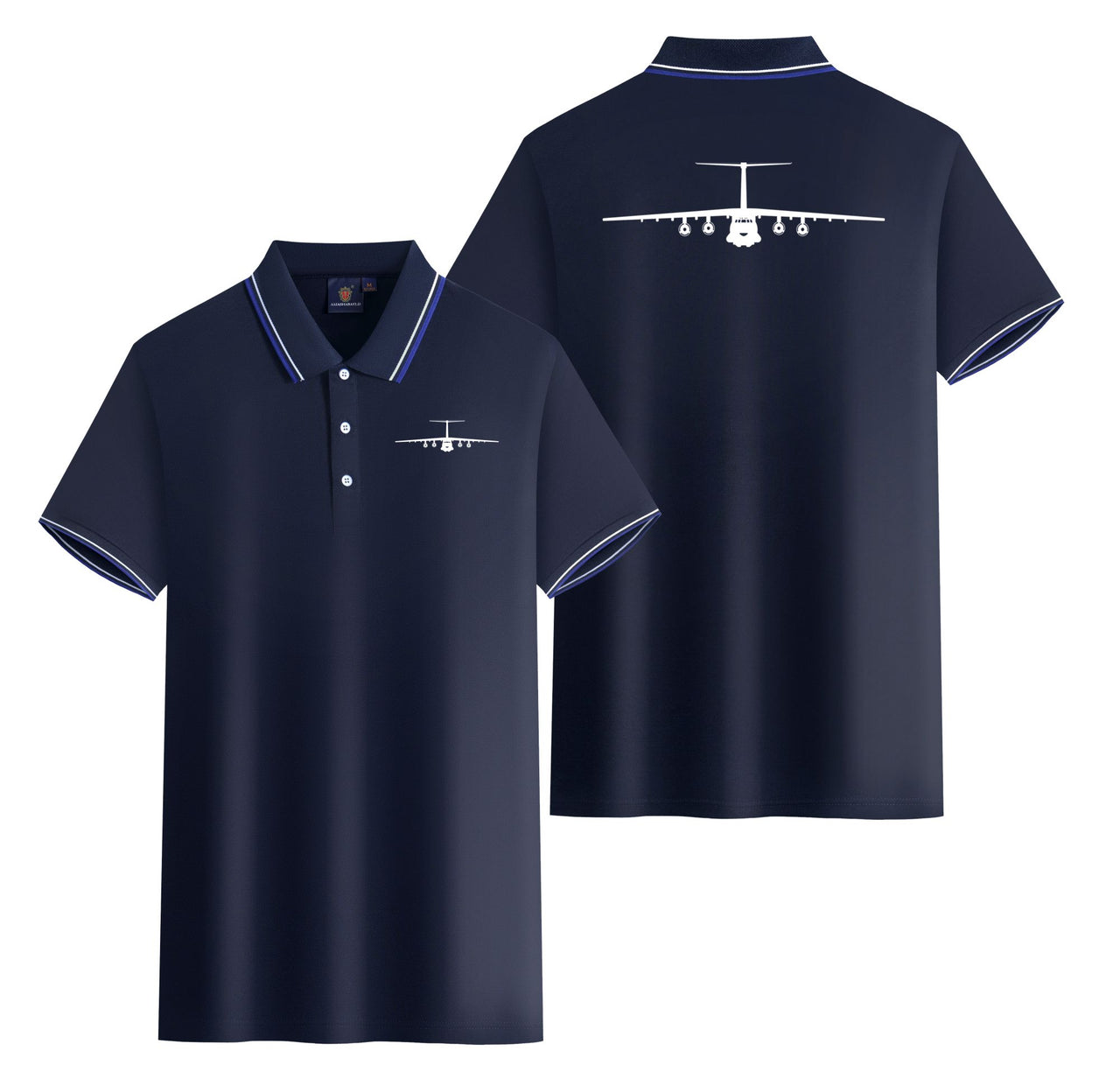 Ilyushin IL-76 Silhouette Designed Stylish Polo T-Shirts (Double-Side)