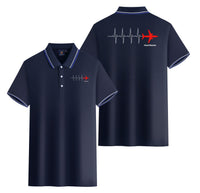 Thumbnail for Aviation Heartbeats Designed Stylish Polo T-Shirts (Double-Side)