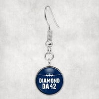 Thumbnail for Diamond DA42 & Plane Designed Earrings