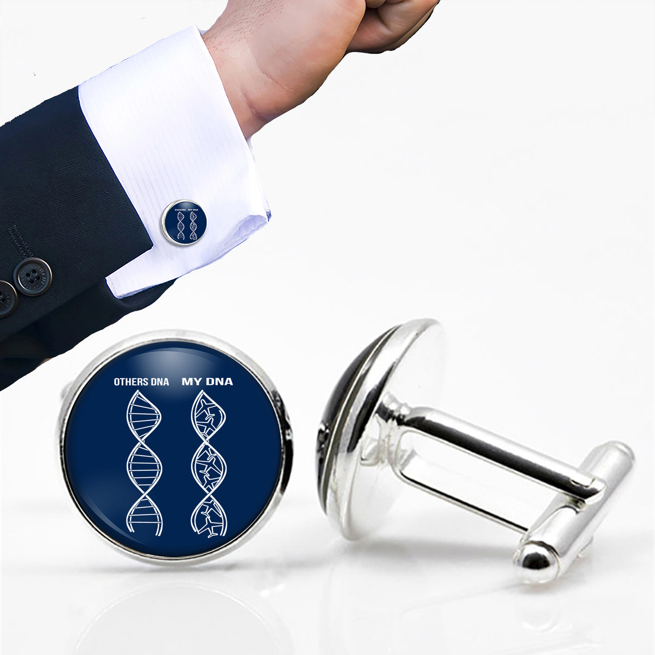 Aviation DNA Designed Cuff Links