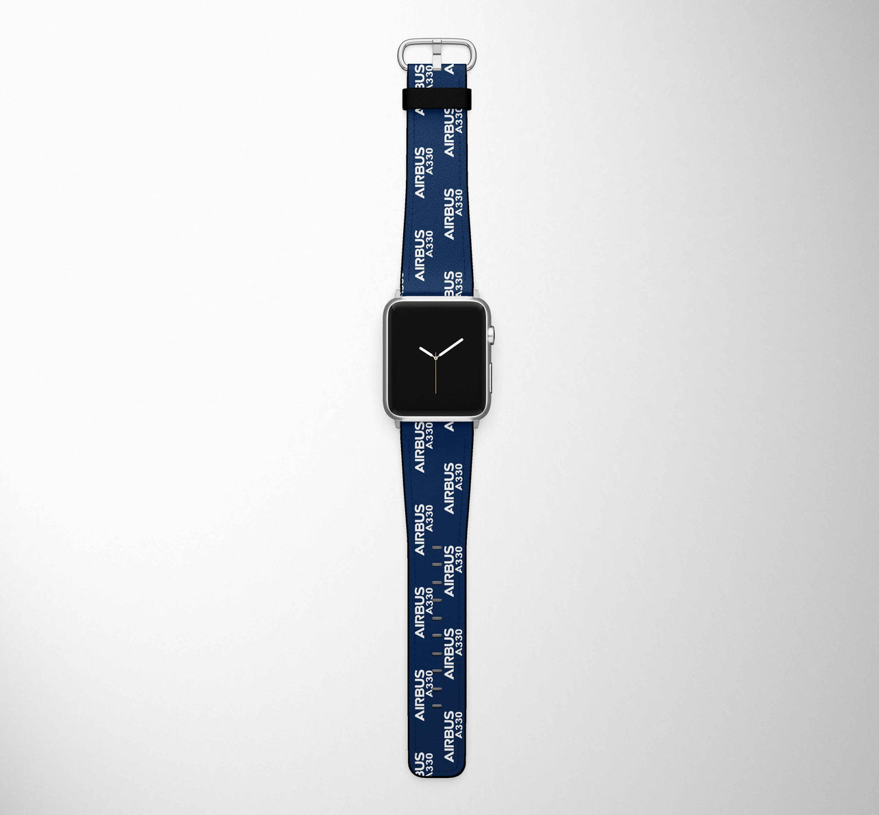 Airbus A330 & Text Designed Leather Apple Watch Straps