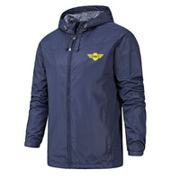 Thumbnail for Born To Fly & Badge Designed Rain Jackets & Windbreakers