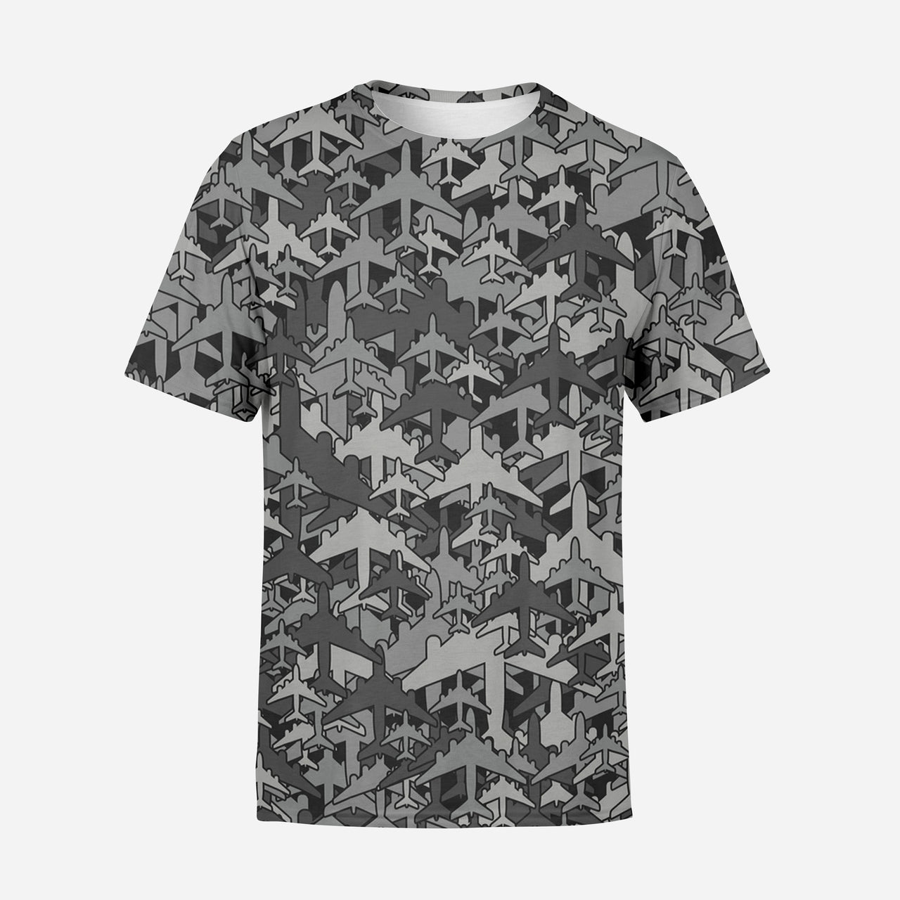 Dark Coloured Airplanes Designed 3D T-Shirts