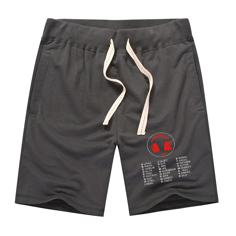 Aviation Alphabet 3 Designed Cotton Shorts