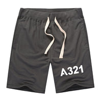 Thumbnail for A321 Flat Text Designed Cotton Shorts